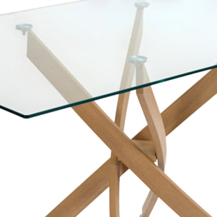 Table De Repas - HOME DECO FACTORY - Heritage - En Verre - Marron