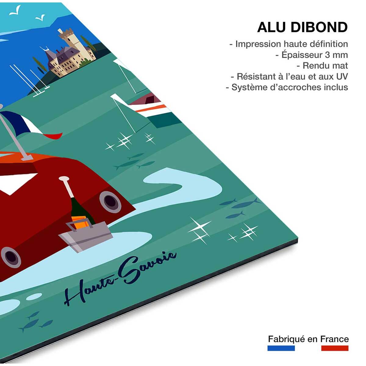 Tableau vedette du lac d' annecy Tableau alu Dibond