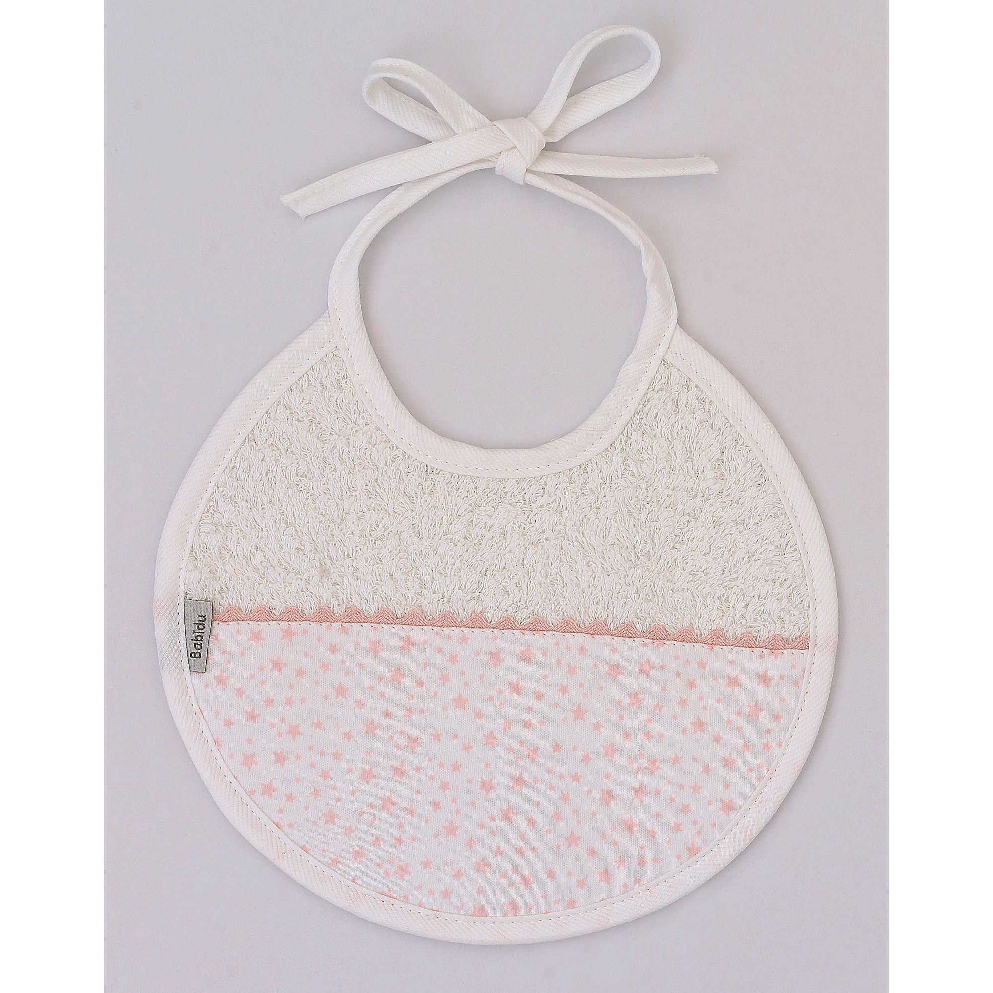 Babero Redondo Multiestrellas Gris Talla Uni