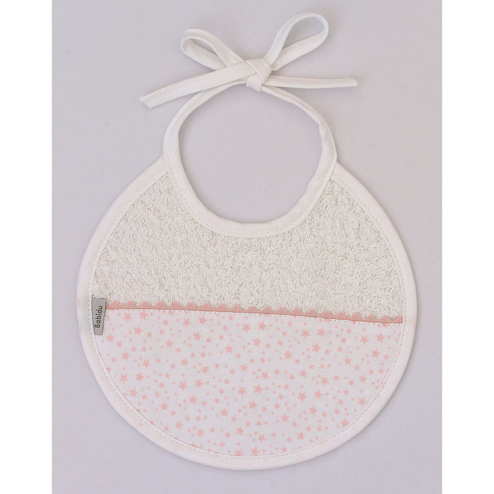 Babero Redondo Multiestrellas Gris Talla Uni