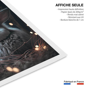 Affiche enfant lapin dans le nid  Affiche seule