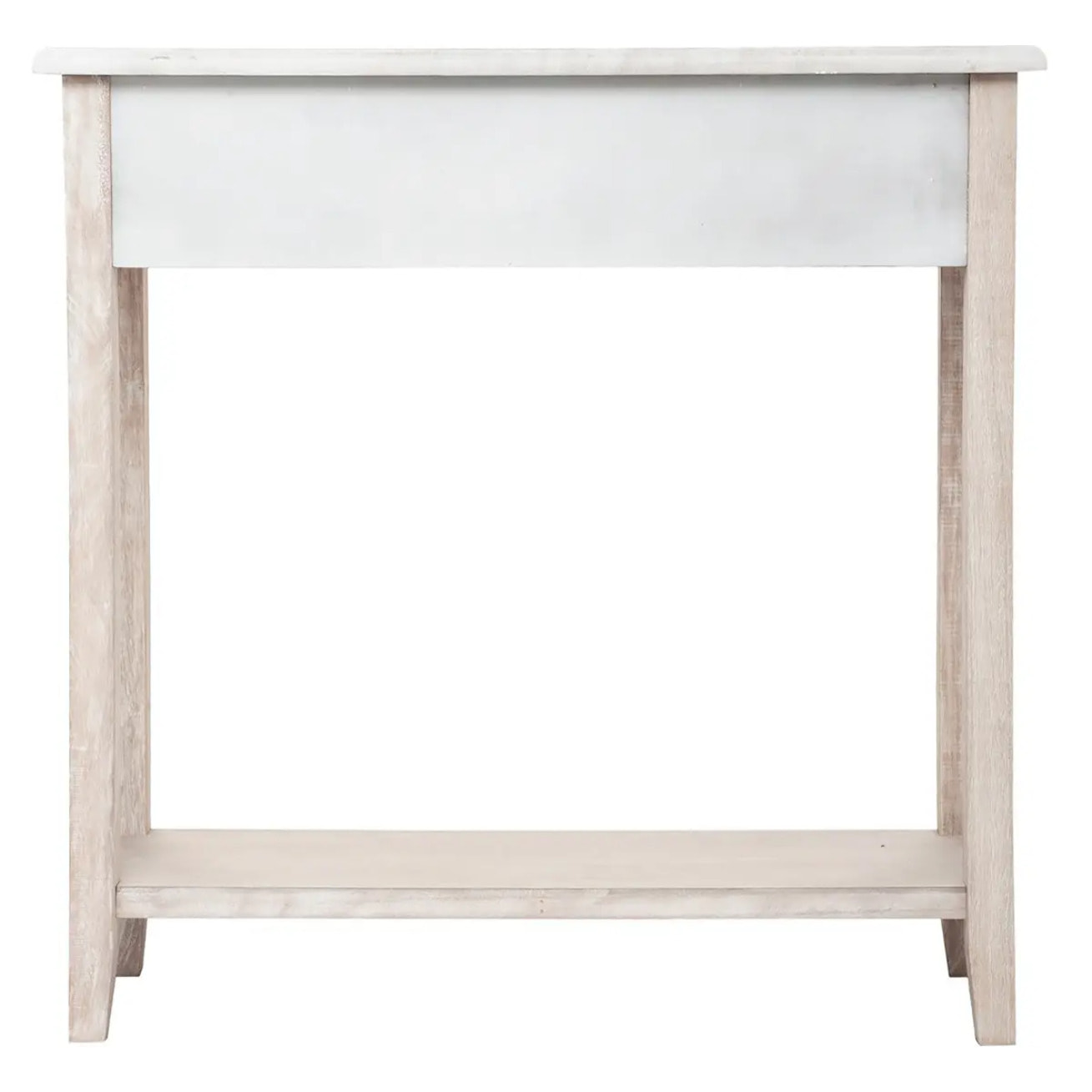 Console "Hina" avec étagère bois blanchi L80cm