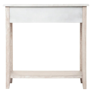 Console "Hina" avec étagère bois blanchi L80cm