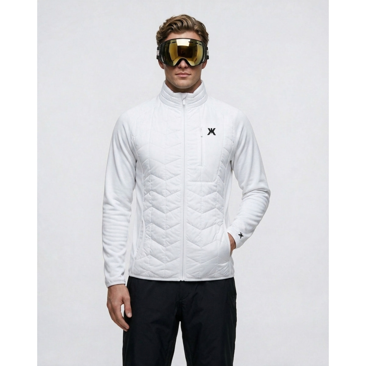 Giacca ibrida isolante uomo KUSTOM MOTUS Hybrid Insulated - Bianco