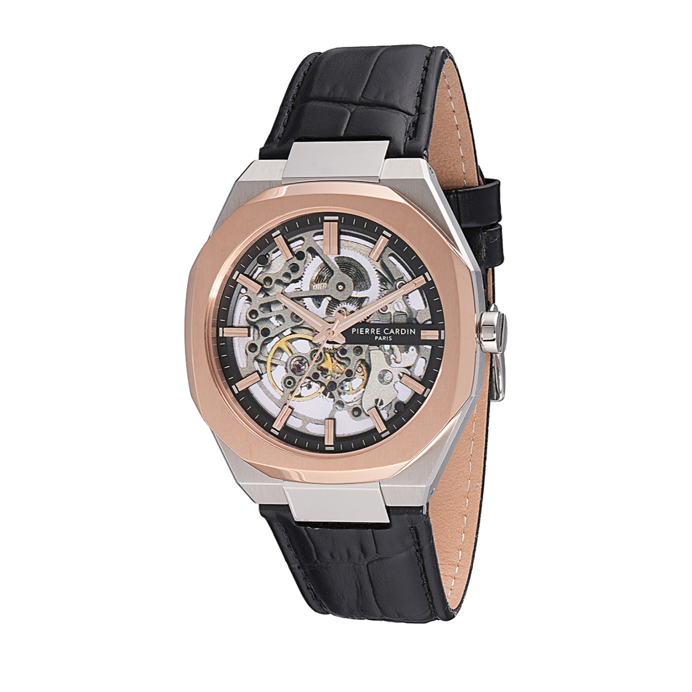 Reloj Pierre Cardin CF.1002.LB.2 Hombre Analogico Automatico con Correa de Cuero