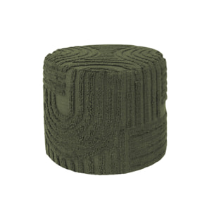 Pouf rond bouclette tuftée NUBA