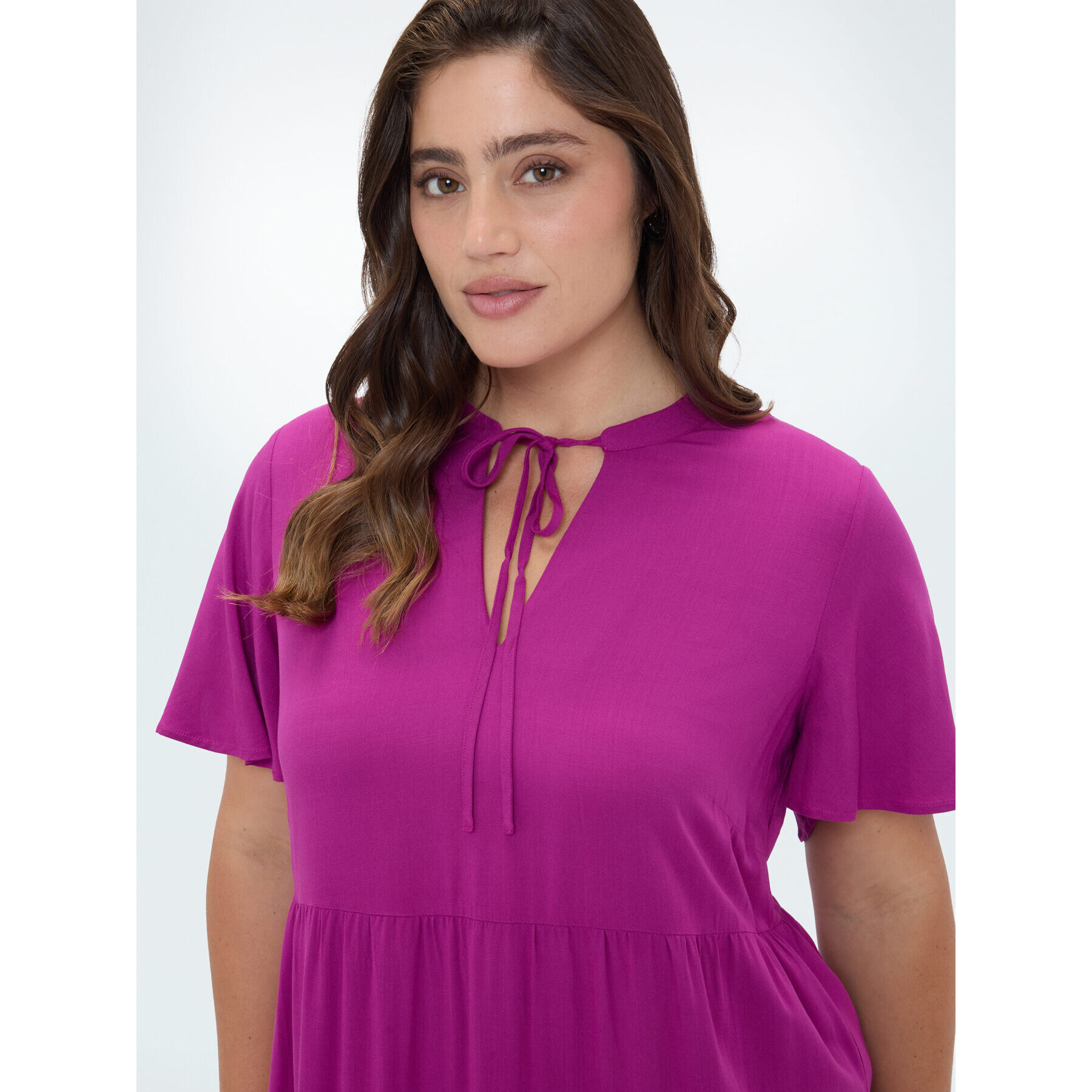 Fiorella Rubino - Vestito Smile corto con fiocco - Fucsia