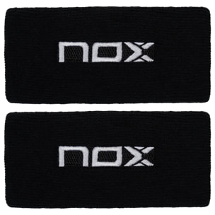 Muñequeras deportivas largas negro/blanco