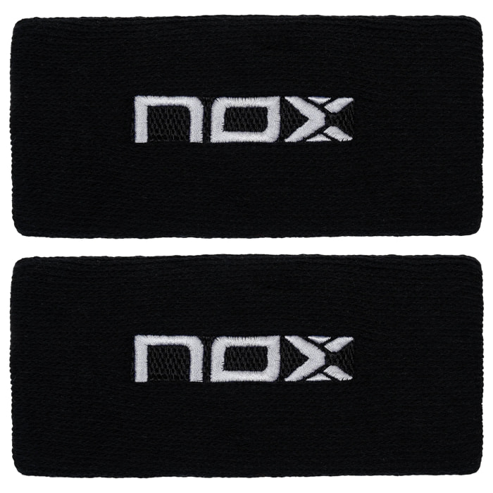 Muñequeras deportivas largas negro/blanco