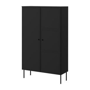 Lavaggi - buffet haut - noir - 2 portes - 166 cm - Noir