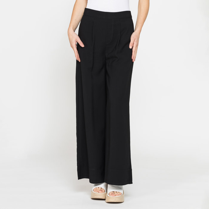JEANS A PALAZZO IN MISTO VISCOSA. COMFORT FIT