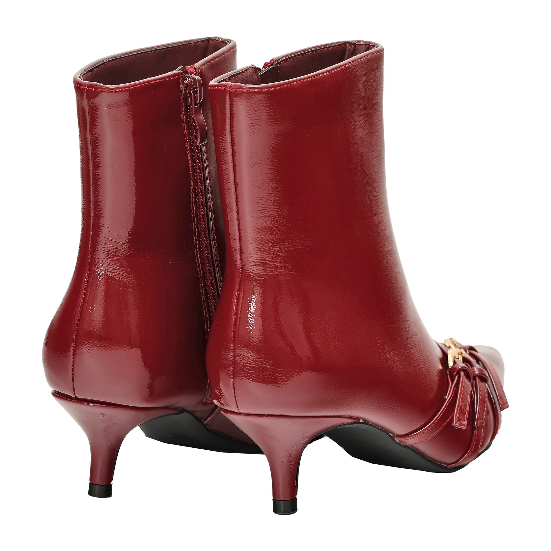 Tronchetto in simil pelle verniciata