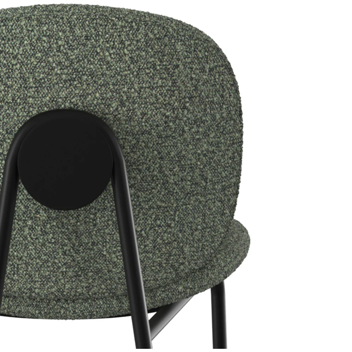 Lot de 2 chaises pour îlot central en tissu bouclé vert 63,5 cm - Iris