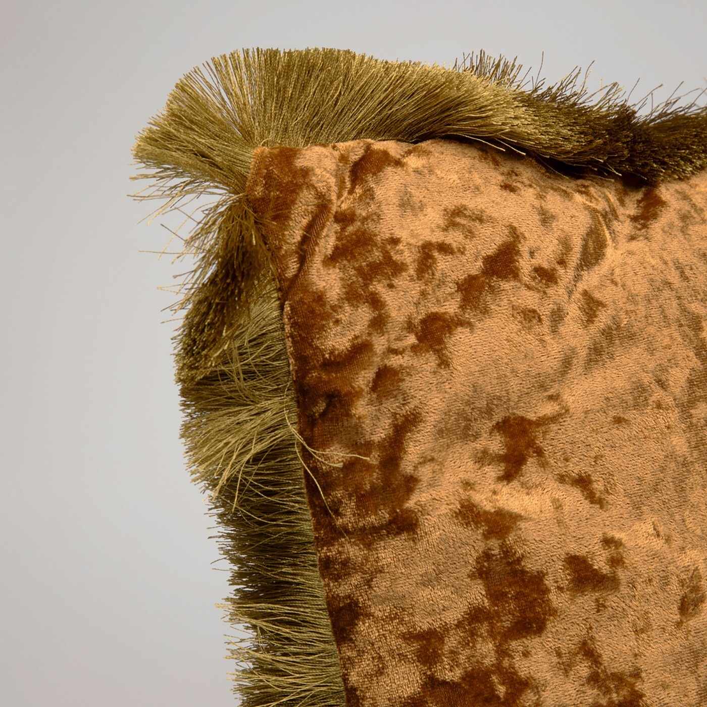 Coussin à franges Cannes 55x55cm jaune Kare Design