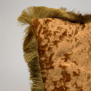 Coussin à franges Cannes 55x55cm jaune Kare Design