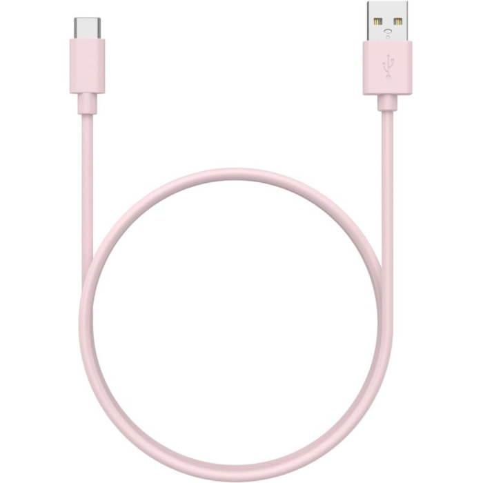 Câble de charge ESSENTIELB USB-A 1M vers USB-C Rose