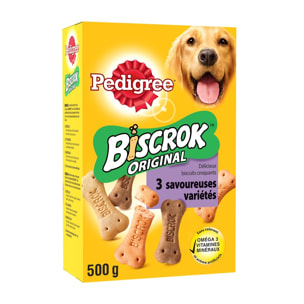 PEDIGREE Biscrok Biscuits croquants multi mix pour chien 12x500g