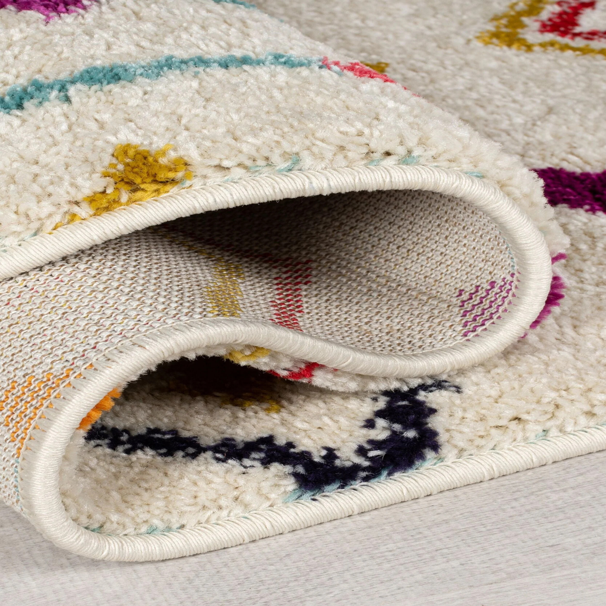 Tapis style berbere PRAIRIE Crème
