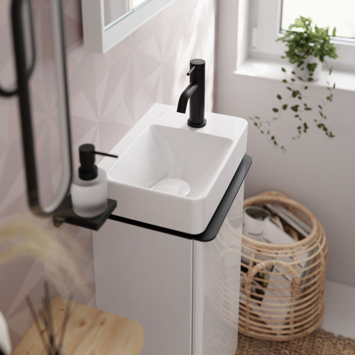 Mitigeur lavabo Tecturis S 80 Ecosmart+ Noir mat