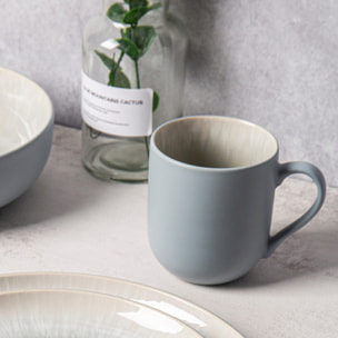 Lot de 2 mugs bleu - "Iris"