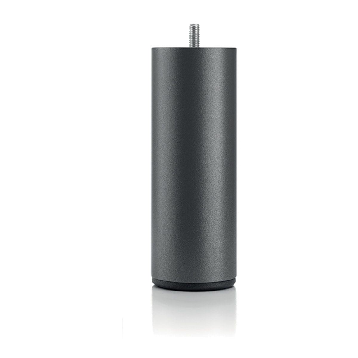 Pied de lit cylindrique noir (à l'unité) | Metal | Hauteur 16 cm