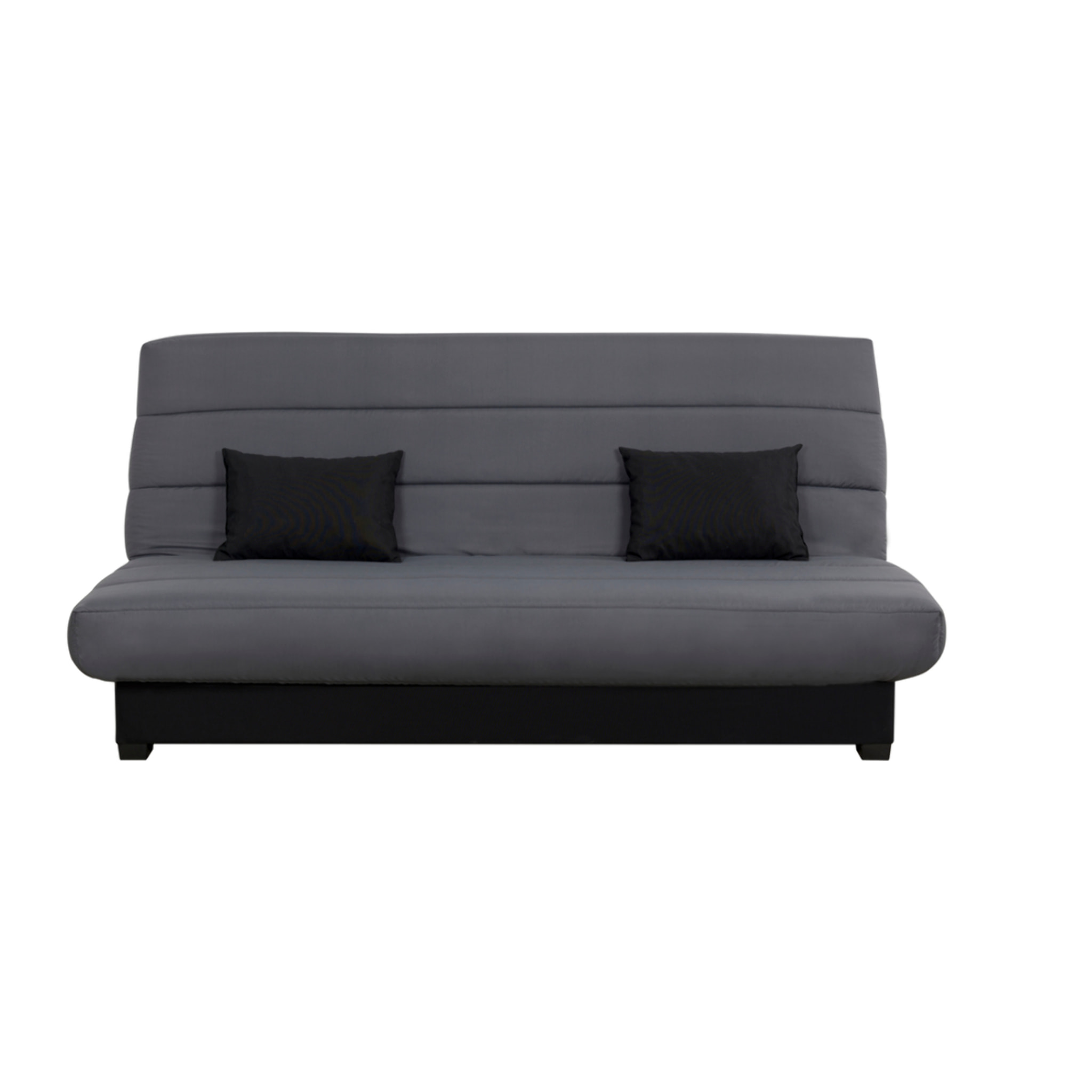 Canapé convertible Cecilia, matelas Simmons ressorts, 130 x 190 cm, gris