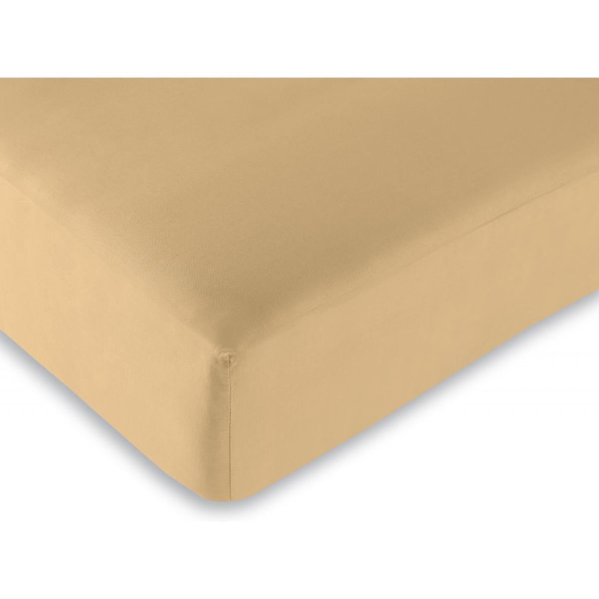 Drap housse Taupe / 100% coton / 57 fils/cm²