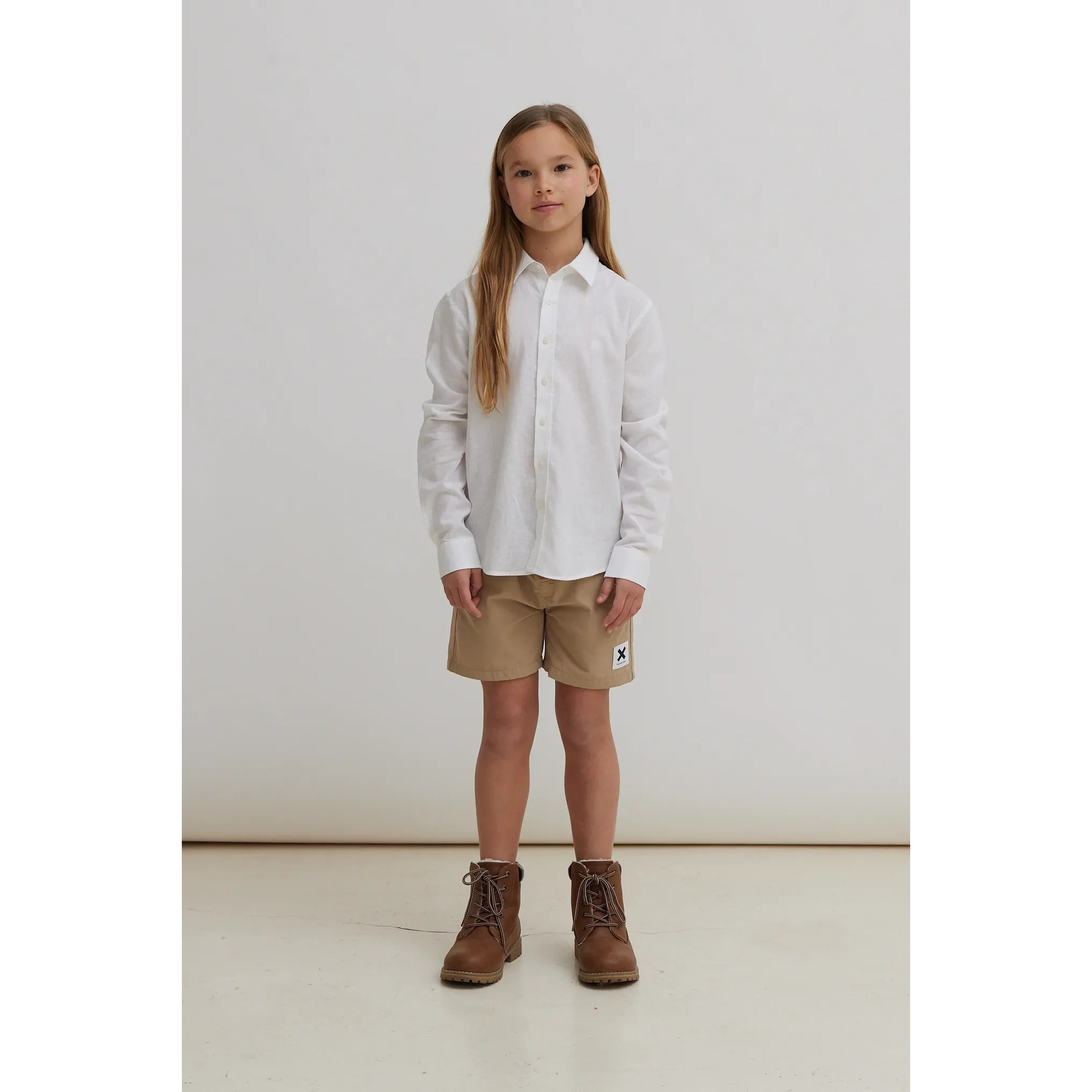 CAMISA KIDS DE LINO BLANCA