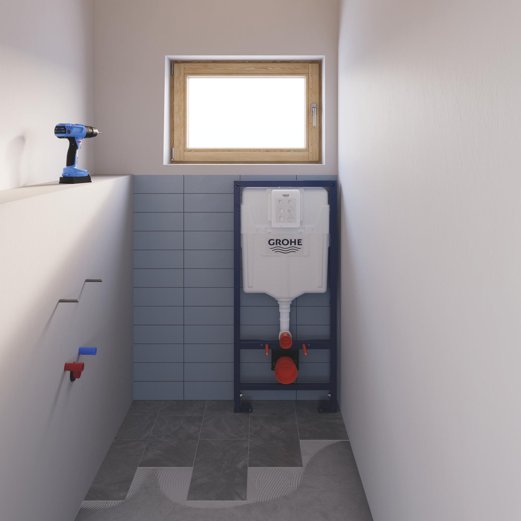 Pack WC Bâti Rapid SL + habillage prêt à carreler + plaque wc Even