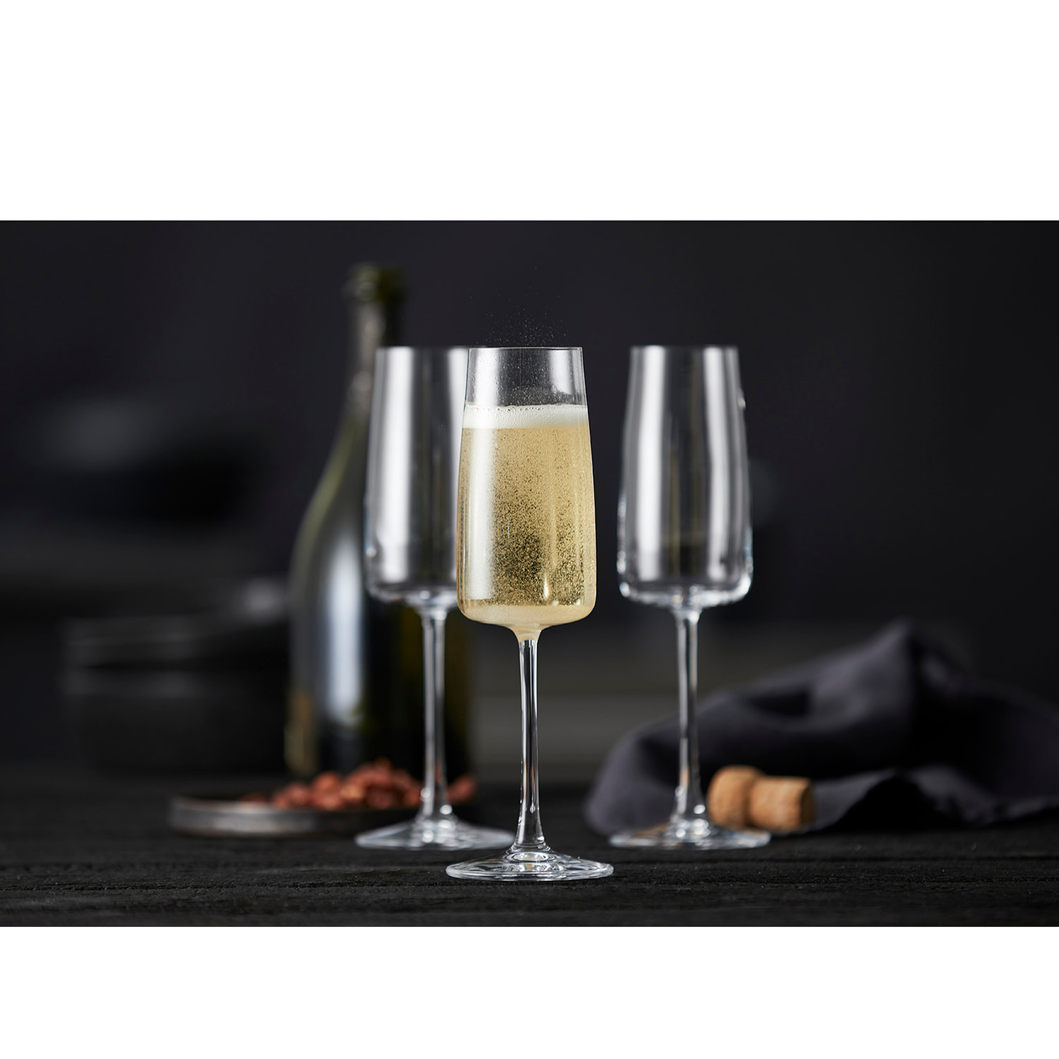 Set de 4 flûtes à champagne Zéro 30 cl