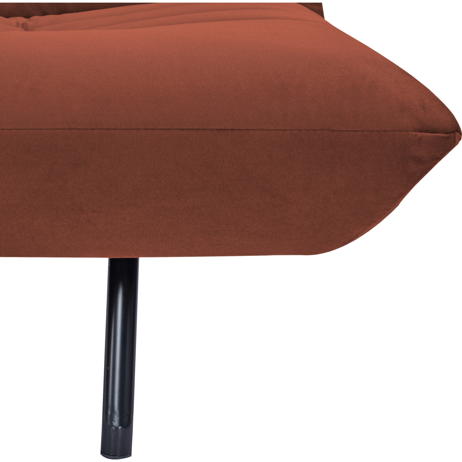 Canapé convertible 3 places en velours terracotta ANATOLE