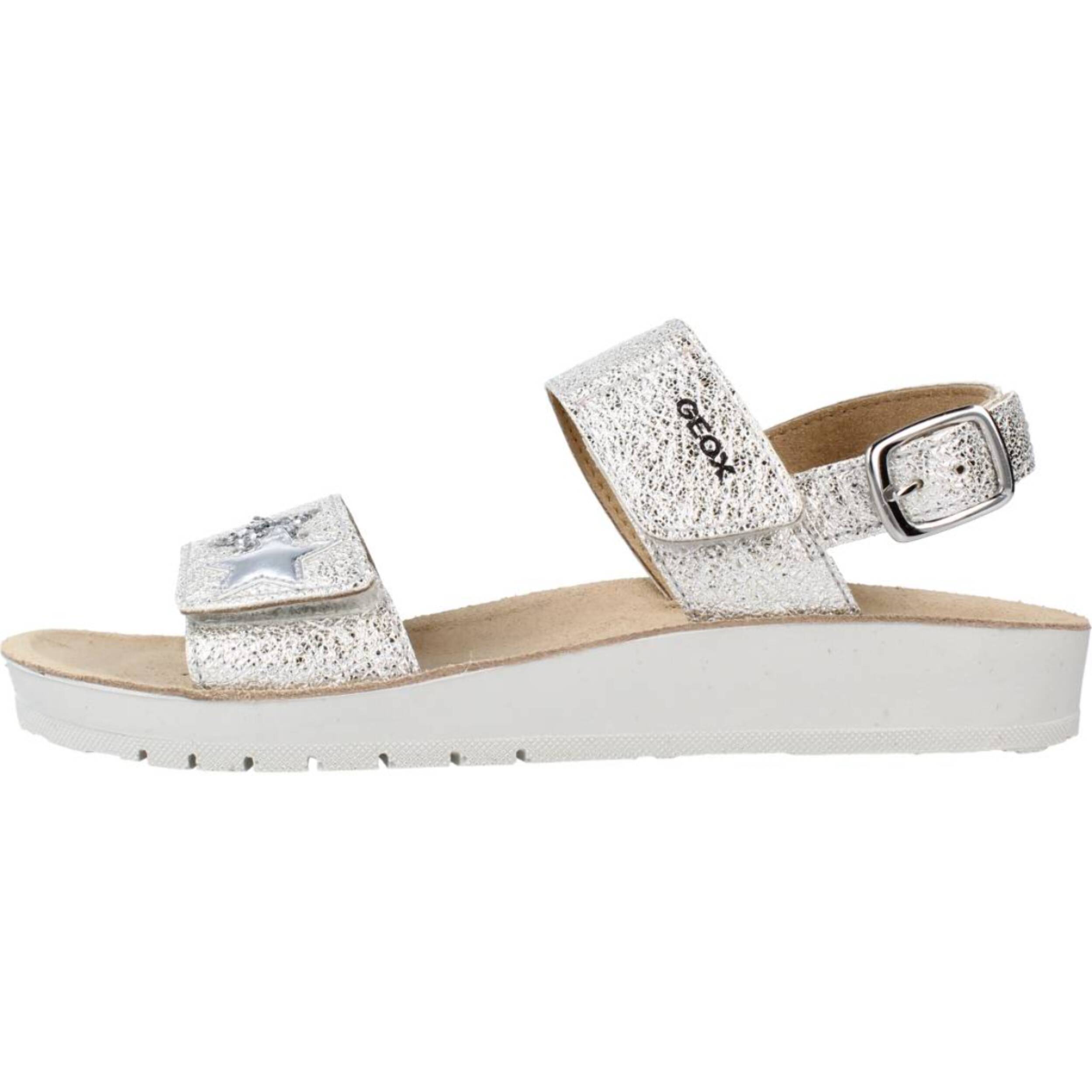 Sandalias Niña de la marca GEOX  modelo J SANDAL COSTAREI GI PLATA