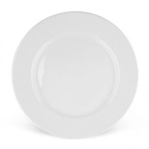 Lot de 6 assiettes plates blanc - "serenity"