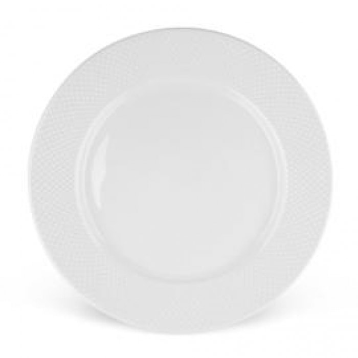 Lot De 6 Assiettes Plates Blanc - "serenity"