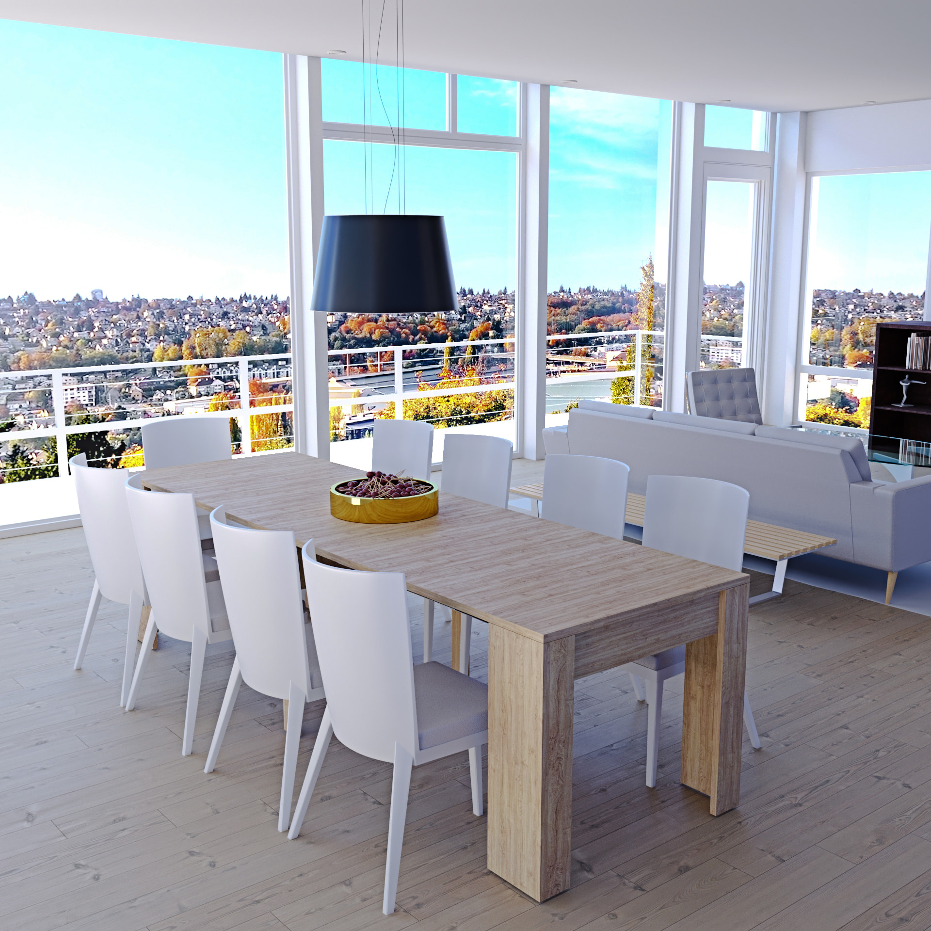 Tavolo Consolle Allungabile Oslo Fino A 2.37 Metri Tavolo 10 Posti Salvaspazio Design Moderno Elegante Consolle Casa Ufficio 78 x 51 x 90 cm Rovere
