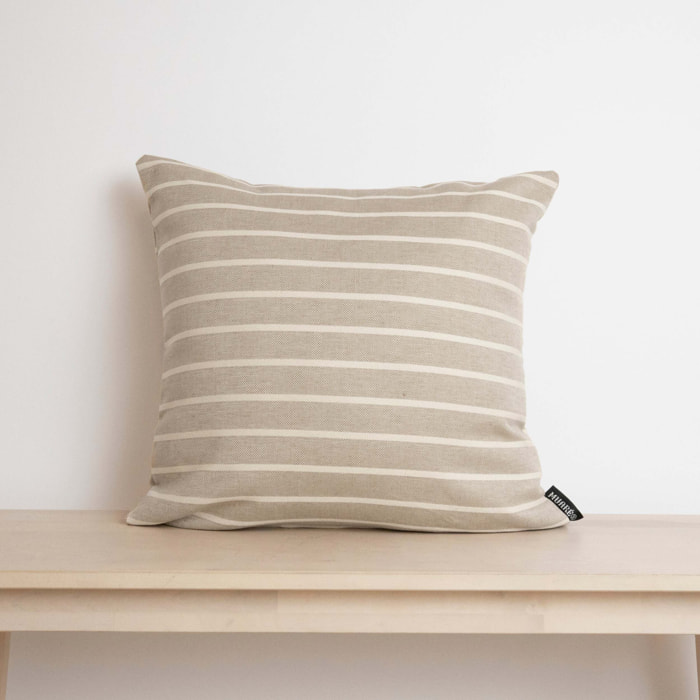 Housse de coussin jacquard 45x45 cm Rayure Tabaco FC