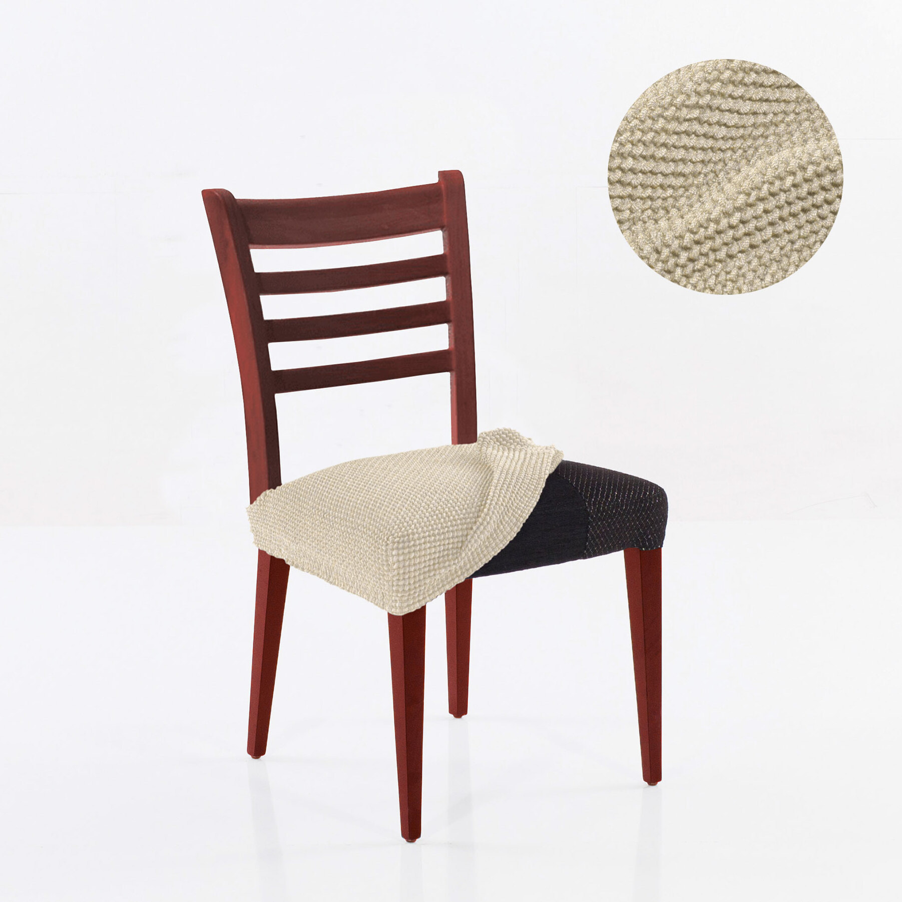 Funda Super Elástica para ASIENTO de SILLA pack2 unidades modelo HELENA