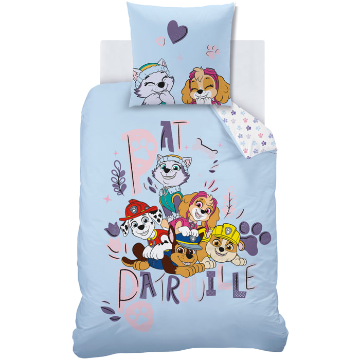 Parure de lit imprimée 100% coton, PAT PATROUILLE WAF