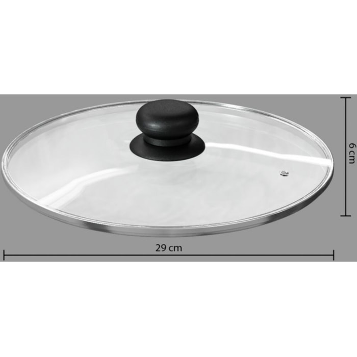 Couvercle universel FIVE en verre 28cm