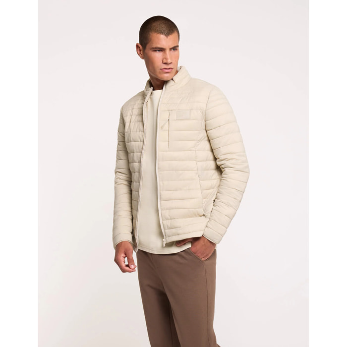 Chaqueta Beige Piedra Acolchada - Kea