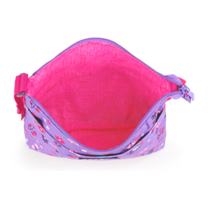 Bolso infantil Gabol VIOLET con flores y resistente al agua