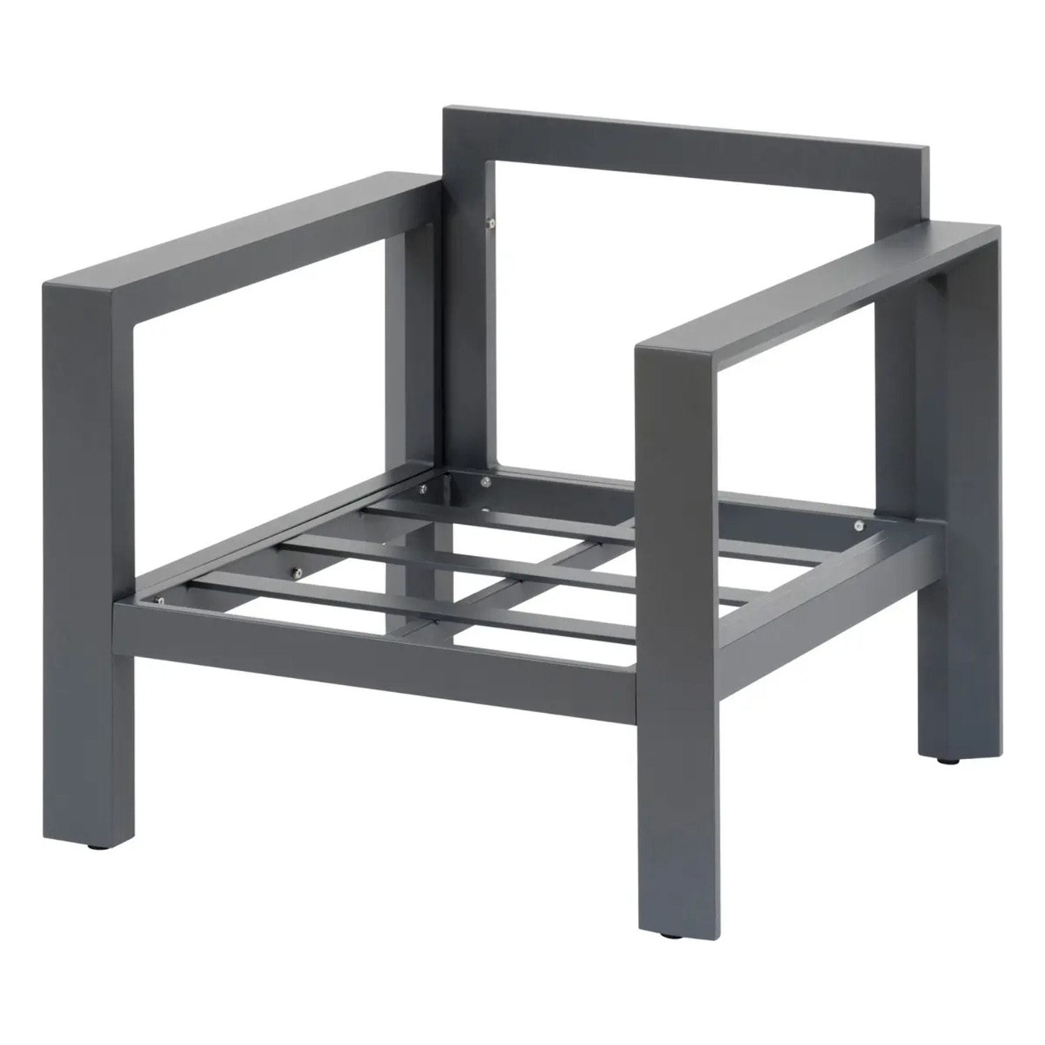 Fauteuil de salon de jardin "Évasion" graphite polyester et aluminium