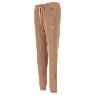 Pantaloni in felpa tricot con coulisse in raso