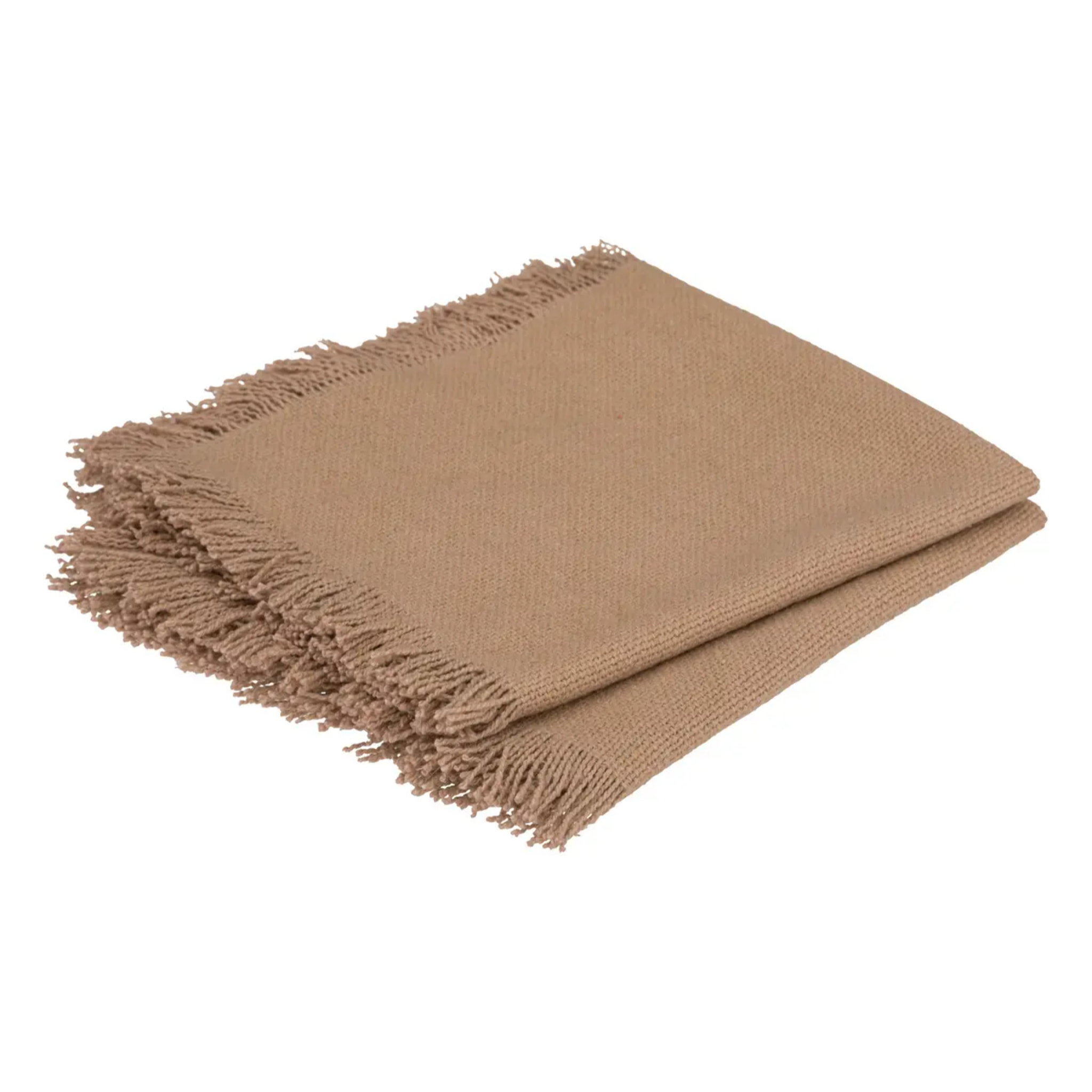 Lot de 2 serviettes de table "Maha" - coton - beige - 40x40 cm