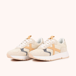 MUNICH MAMBA 04 Sneakers de gran volumen y estética contemporánea Beige, Ocre y Animal Print