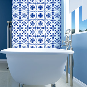 Stickers muraux - Sticker Mural Carrelage adhésif Cuisine Salle de Bain - 30 STICKERS CARREAUX DE CIMENT ORIENTAL BILBÉIS