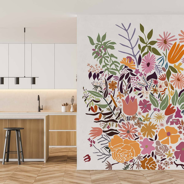Papier peint, marché aux fleurs chambre Intissé