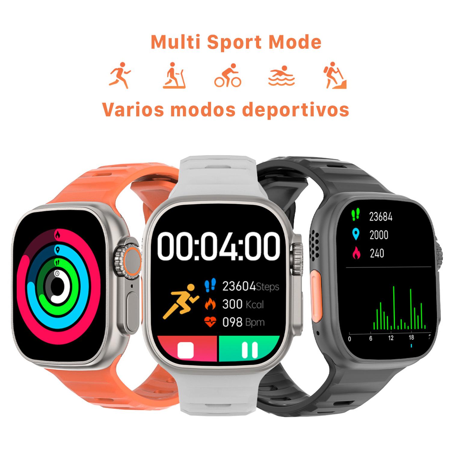 Smartwatch TRAIL DAM8 con schermo HR da 2 pollici e funzione Always-On. Widget personalizzabili. Cinturino in nylon.