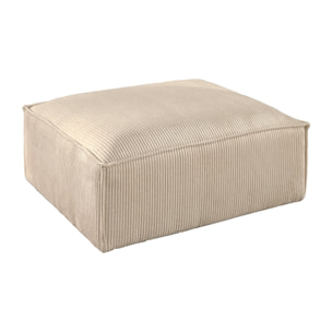 Stella - pouf en velours côtelé - style contemporain - Beige