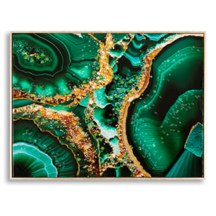 DIPINTO SU TELA LACCATO SMERALDY -B- C/CORNICE CM 82X4X62